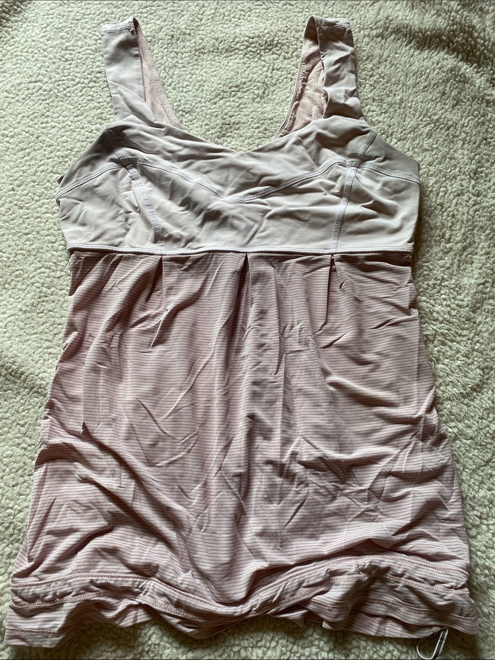 lululemon athletica light pink striped sleep camisole